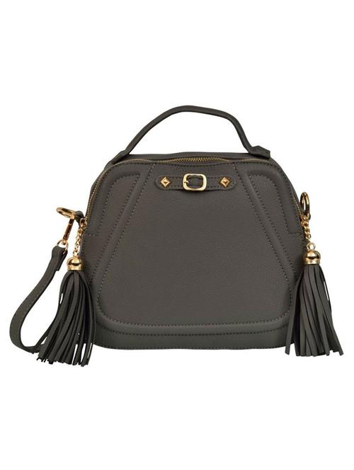grey leatherette regular sling bag - 14464122 - Very Small Image - 1