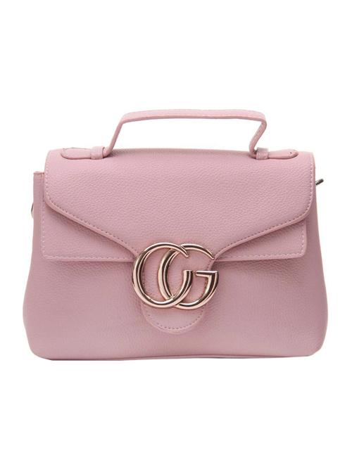 pink leatherette regular handbag - 14464168 - Very Small Image - 1