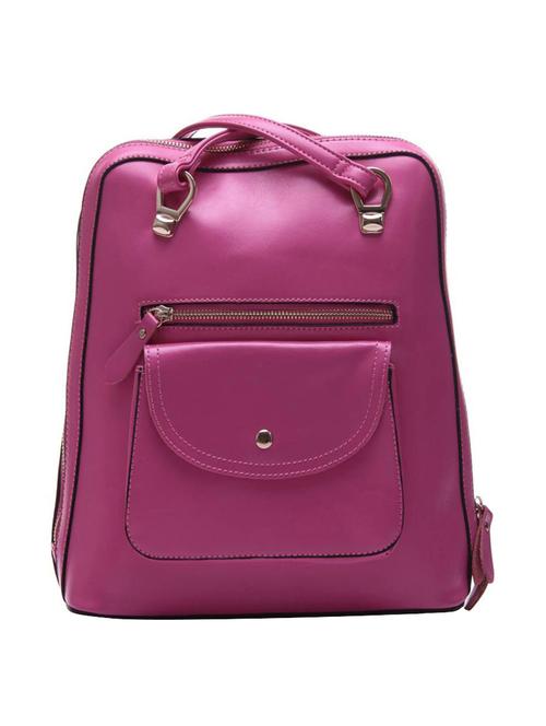 pink leatherette backpack - 14464171 - Very Small Image - 1