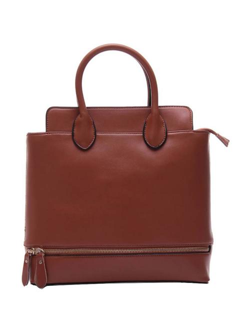 brown leatherette regular handbag - 14464180 - Very Small Image - 1