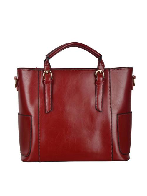 red leatherette regular handbag - 14464214 - Very Small Image - 1