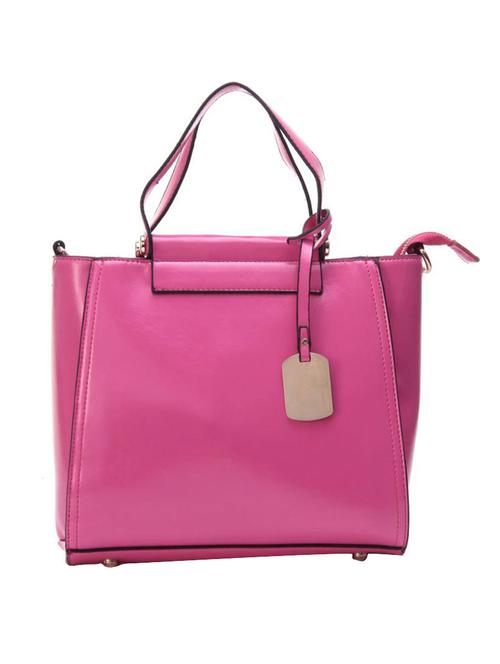 pink leatherette regular handbag - 14464218 - Standard Image - 1