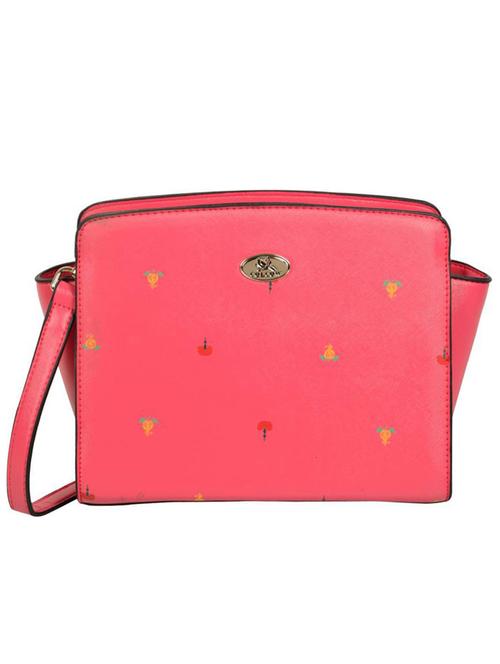 pink leatherette regular handbag - 14464240 - Standard Image - 1