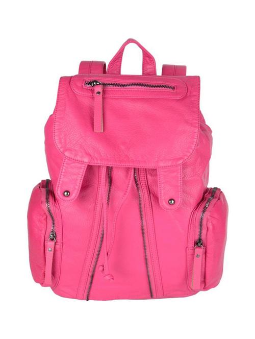 pink leatherette regular backpack - 14464276 - Very Small Image - 1