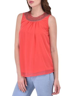 red embellished top - 14464347 - Standard Image - 2
