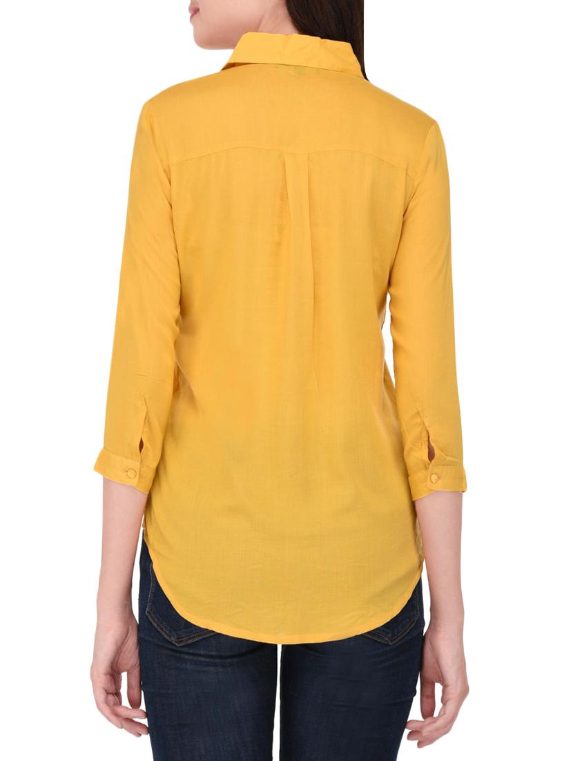 yellow cotton shirt - 14464359 - Zoom Image - 3