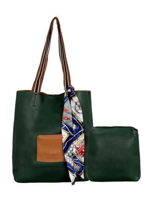 green leatherette regular tote - 14464361 - Very Small Image - 1
