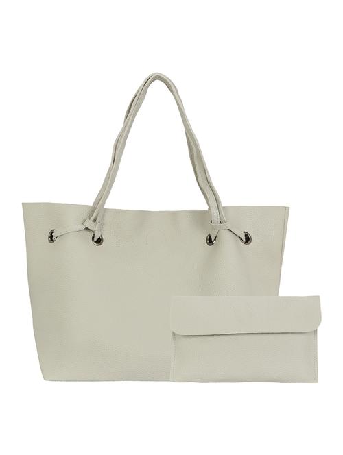 grey leatherette regular tote - 14464372 - Very Small Image - 1