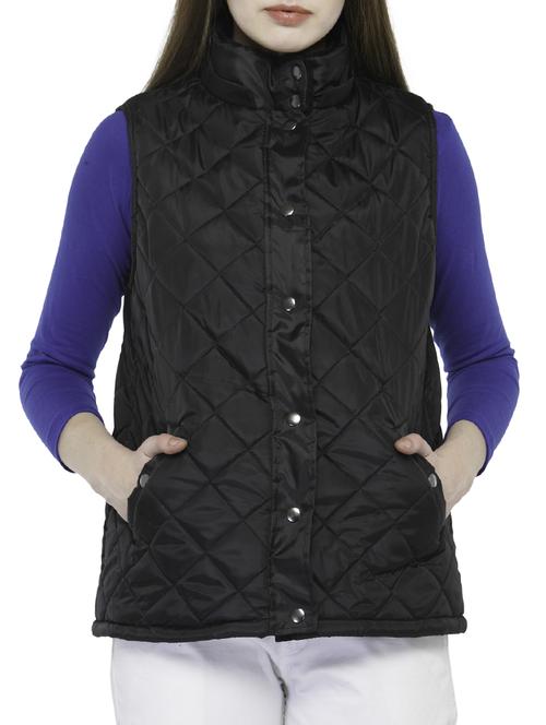 Black quilted & padded jacket - 14464413 - Very Small Image - 1