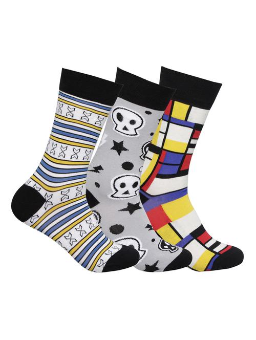 multi colored cotton socks (Set Of 3) - 14464446 - Very Small Image - 1