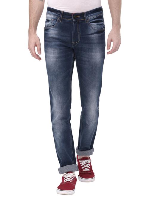 blue cotton heavy washed jeans - 14464474 - Standard Image - 1