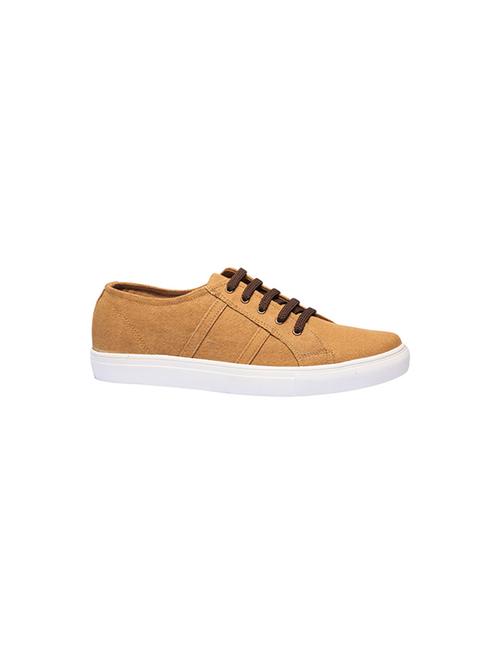 tan leatherette laceup sneakers - 14464632 - Very Small Image - 1