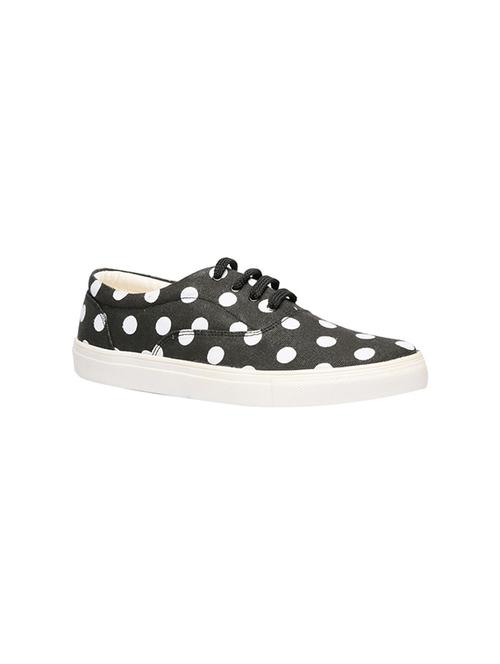 black leatherette laceup sneakers - 14464634 - Very Small Image - 1