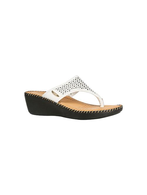 white leatherette slippers - 14464636 - Standard Image - 1