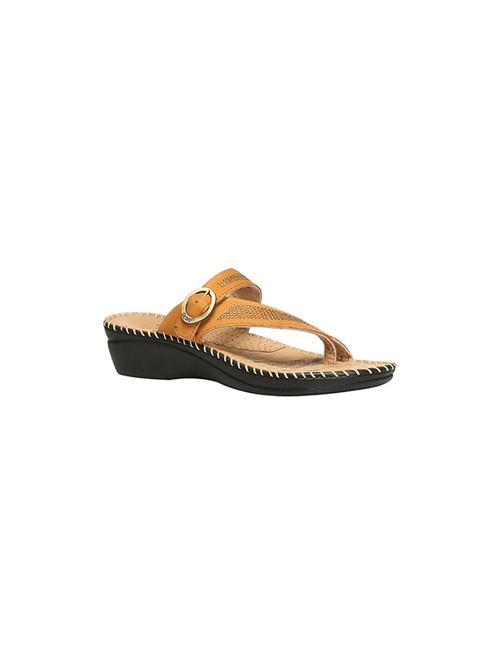 beige leatherette slippers - 14464642 - Very Small Image - 1