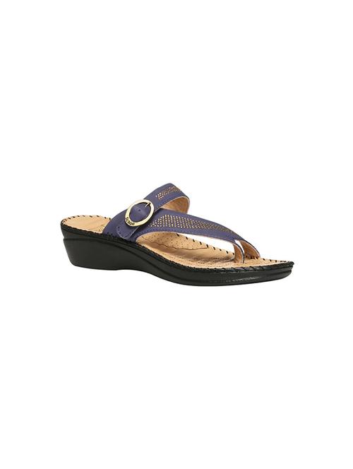 blue leatherette slippers - 14464643 - Standard Image - 1
