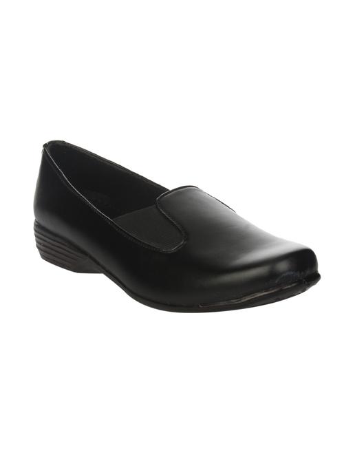 black faux leather slip on formal shoes - 14465144 - Very Small Image - 1