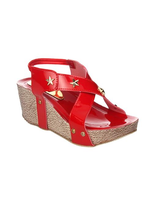 red patent back strap wedges - 14465193 - Standard Image - 1