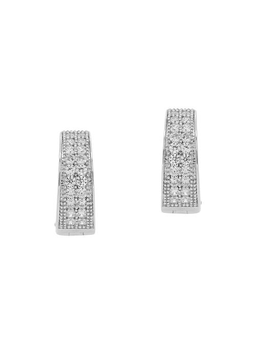 white silver studs earrings - 14465232 - Very Small Image - 1