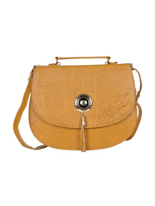brown leatherette regular sling bag - 14465423 - Very Small Image - 1