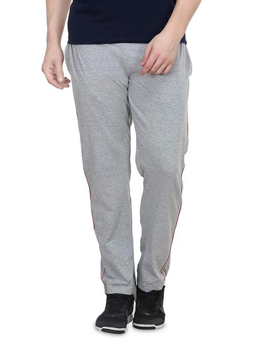 grey cotton full length track pant - 14465491 - Very Small Image - 1