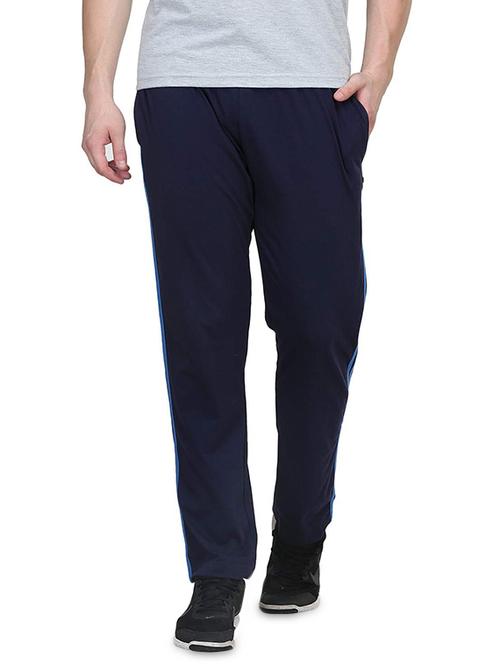 dark blue cotton full length track pant - 14465504 - Very Small Image - 1