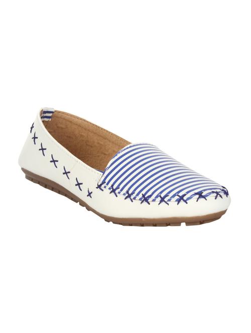 white faux leather slip on ballerina - 14465658 - Standard Image - 1