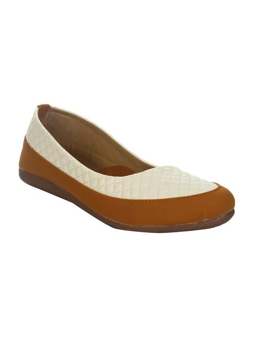 tan faux leather slip on ballerina - 14465680 - Standard Image - 1