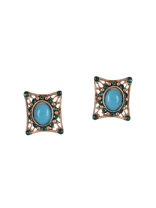 blue metal studs earring - 14465901 - Very Small Image - 1