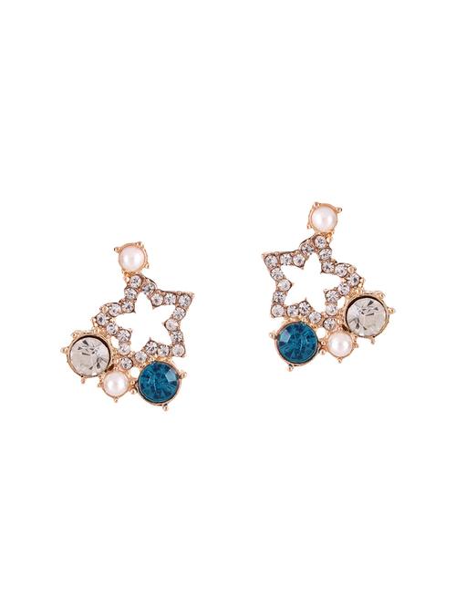 gold metal studs earring - 14465915 - Very Small Image - 1