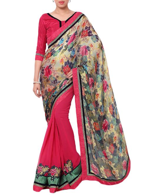 multi colored half and half saree - 14466421 - Very Small Image - 1