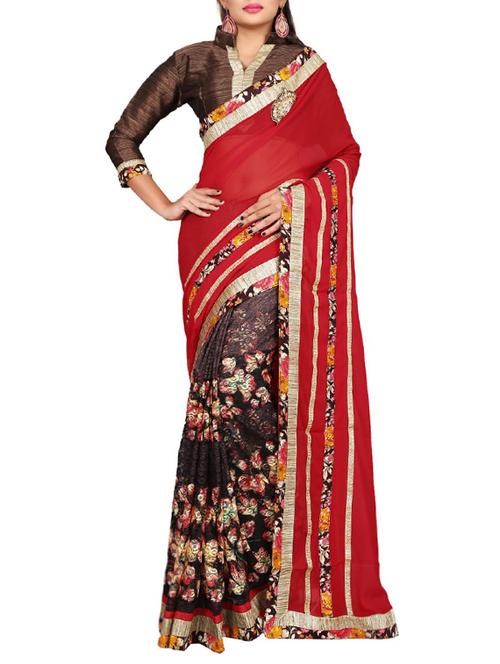 multi colored half and half saree - 14466436 - Very Small Image - 1