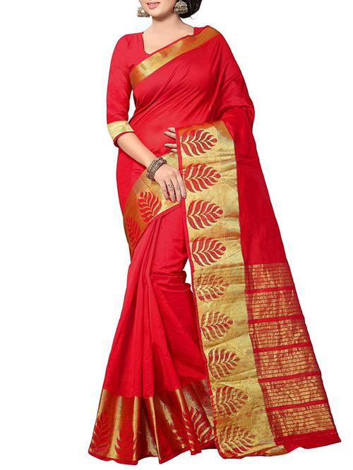 red bordered saree - 14466892 - Very Small Image - 1