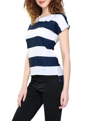 blue striped asymmetrical top - 14467033 - Standard Image - 2