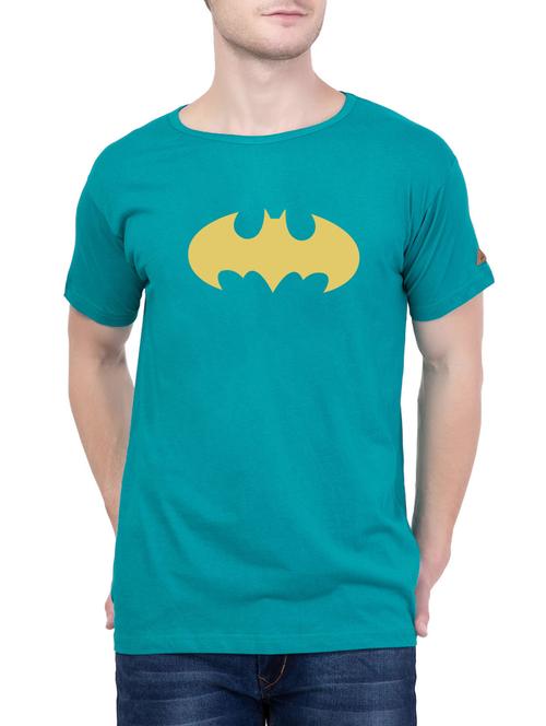 blue cotton chest print t-shirt - 14467278 - Very Small Image - 1