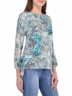 blue printed cotton top - 14467320 - Standard Image - 2