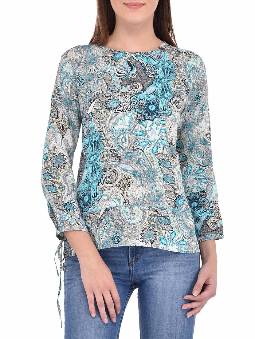 blue printed cotton top - 14467320 - Zoom Image - 1