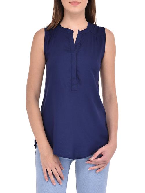 navy blue cotton top - 14467325 - Standard Image - 1