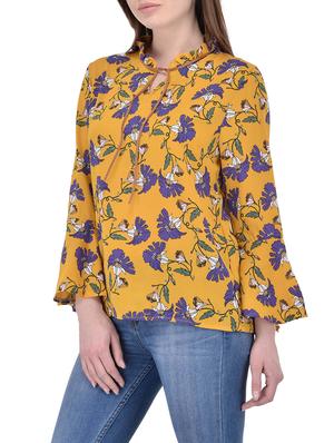 yellow printed georgette top - 14467334 - Standard Image - 2