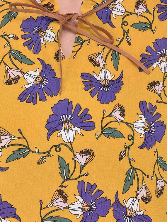 yellow printed georgette top - 14467334 - Zoom Image - 4