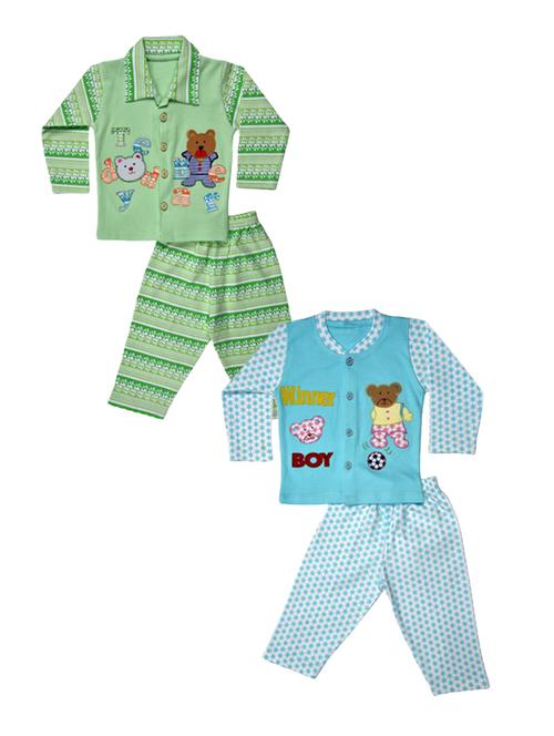 green and blue cotton full length sets - 14467542 - Very Small Image - 1