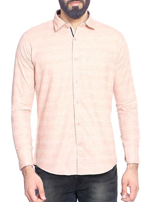 pink cotton blend casual shirt - 14467771 - Very Small Image - 1