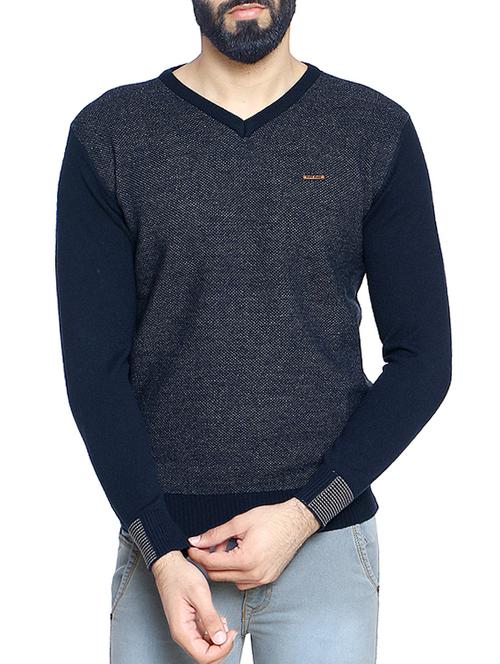 navy blue acrylic pullover - 14467851 - Very Small Image - 1