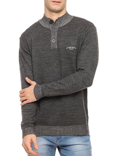 grey acrylic pullover - 14467856 - Standard Image - 1