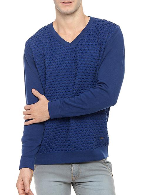 blue acrylic pullover - 14467868 - Standard Image - 1