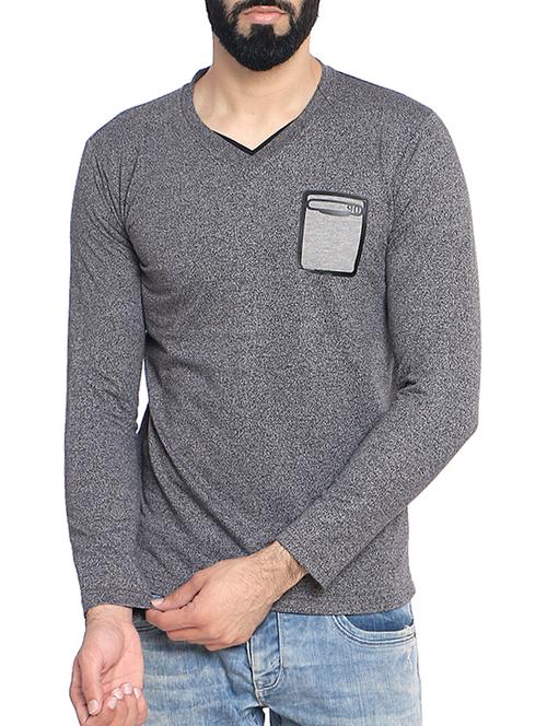 grey cotton pocket t-shirt - 14467908 - Standard Image - 1