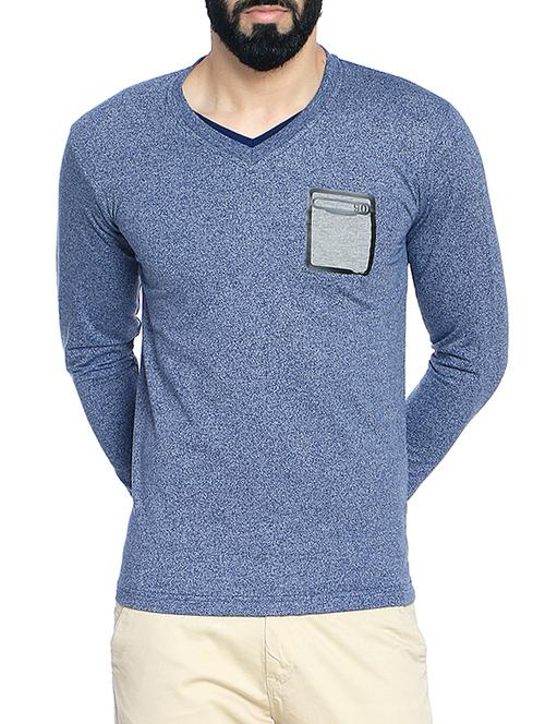 blue cotton pocket t-shirt - 14467909 - Very Small Image - 1