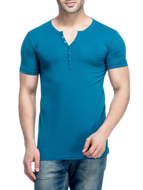 blue cotton t-shirt - 14468032 - Standard Image - 1