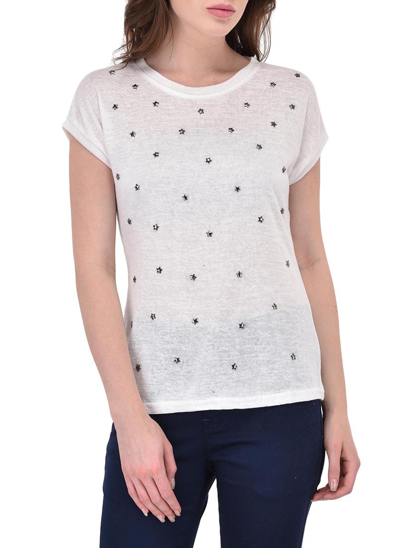 white poly cotton top - 14468176 - Zoom Image - 1