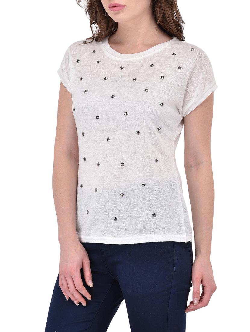 white poly cotton top - 14468176 - Zoom Image - 2